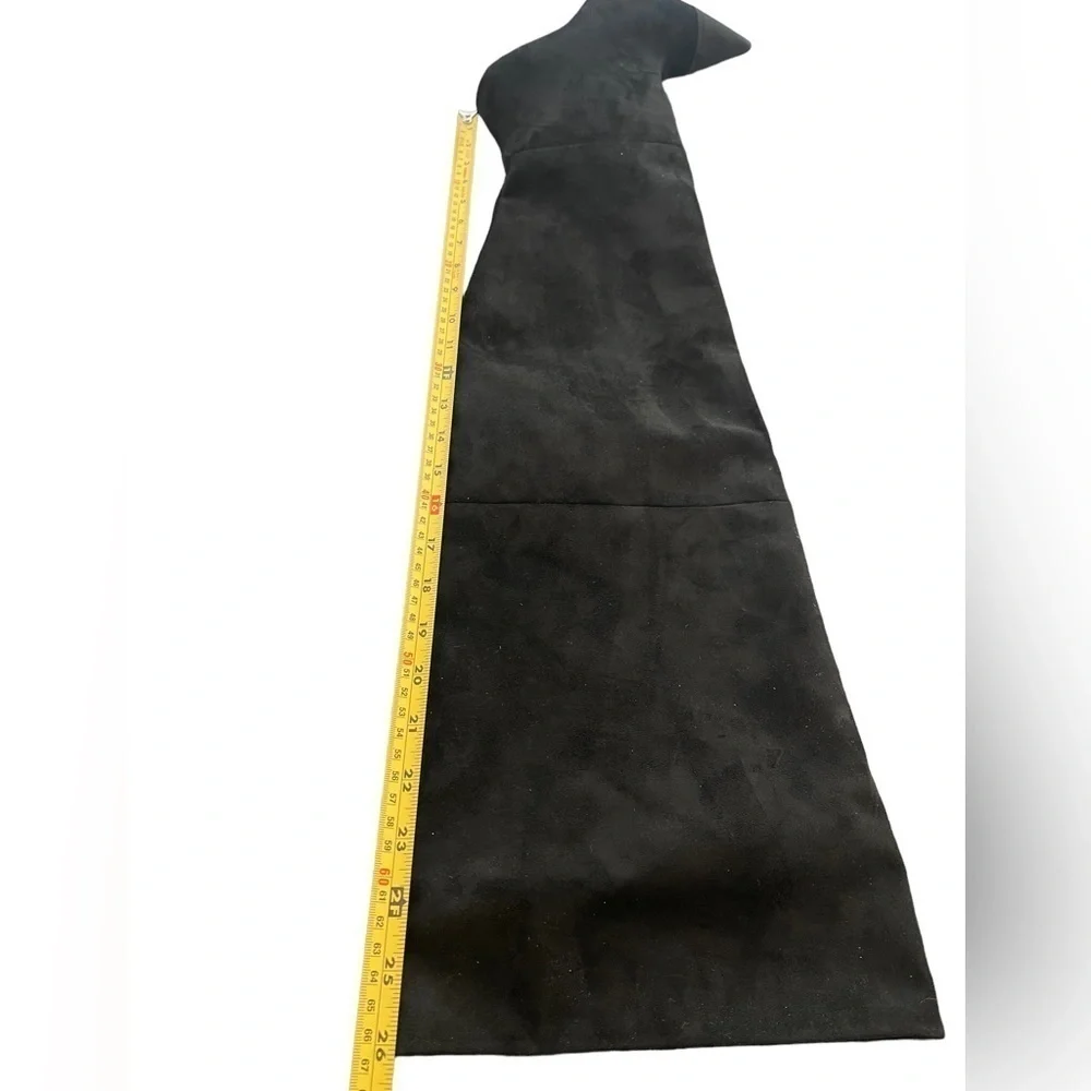 Good American Thigh High Over the Knee Black Suede Pointed Toe Boots NWT 7.5